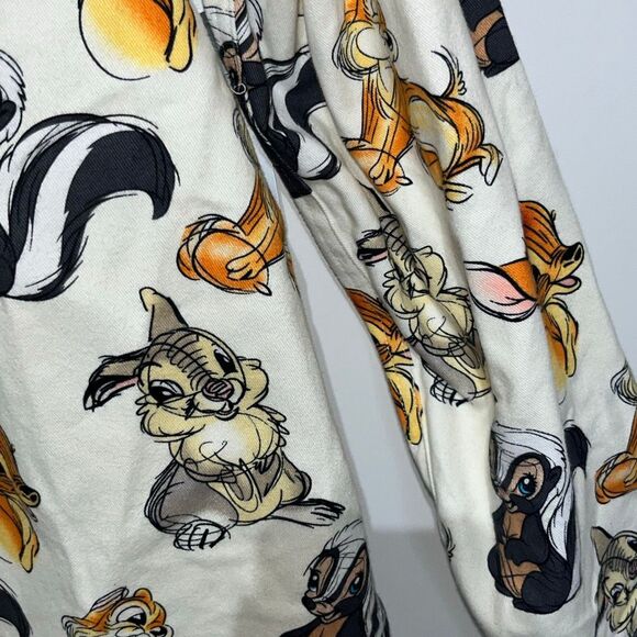 Disney Multicolor Bambi & Friends Cotton Long Sleeve Button Up Shirt Large NWT - Picture 6 of 12